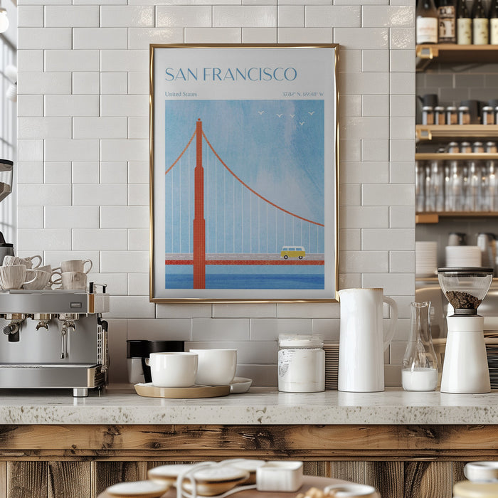 San Francisco, Golden Gate Bridge Framed Art Wall Decor