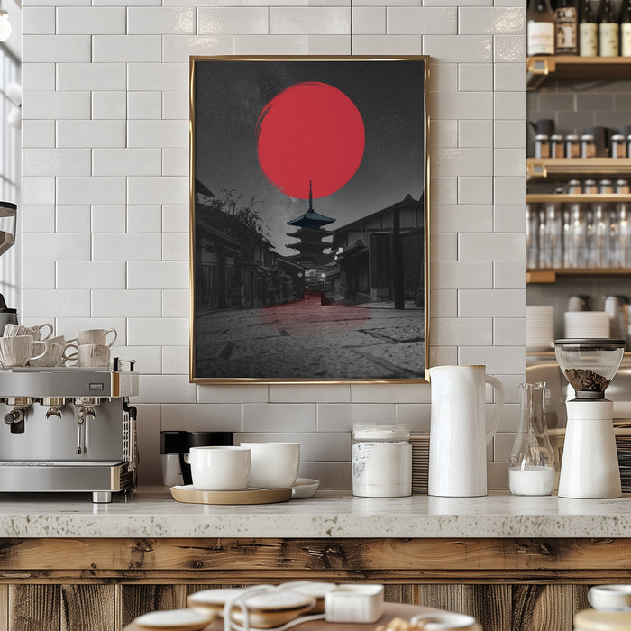 Lonely Temple Framed Art Modern Wall Decor