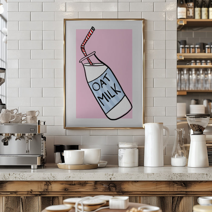 Oat Milk Framed Art Wall Decor