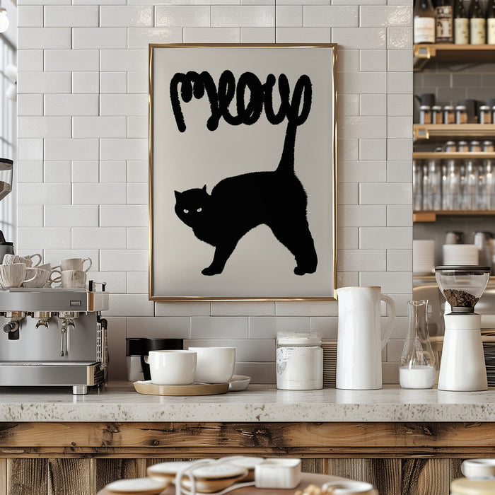 Meow Framed Art Modern Wall Decor