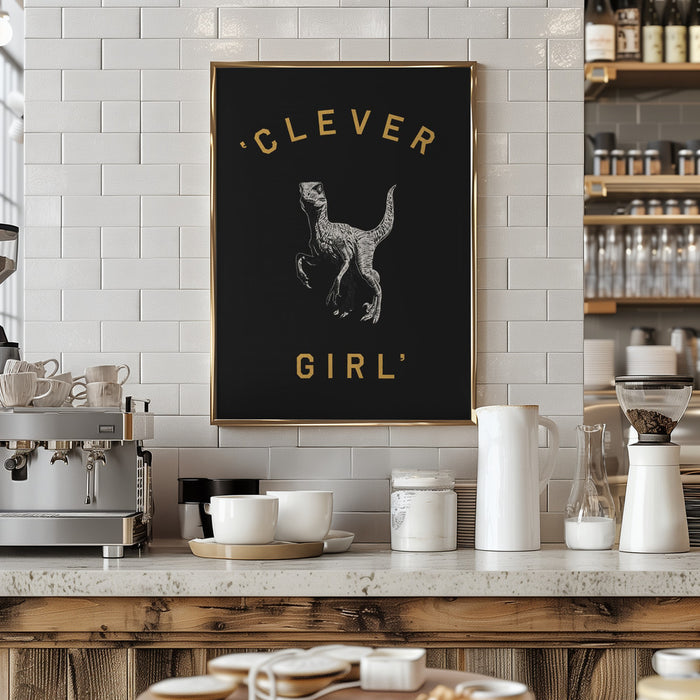 Clever Girl   Dark Print Framed Art Modern Wall Decor