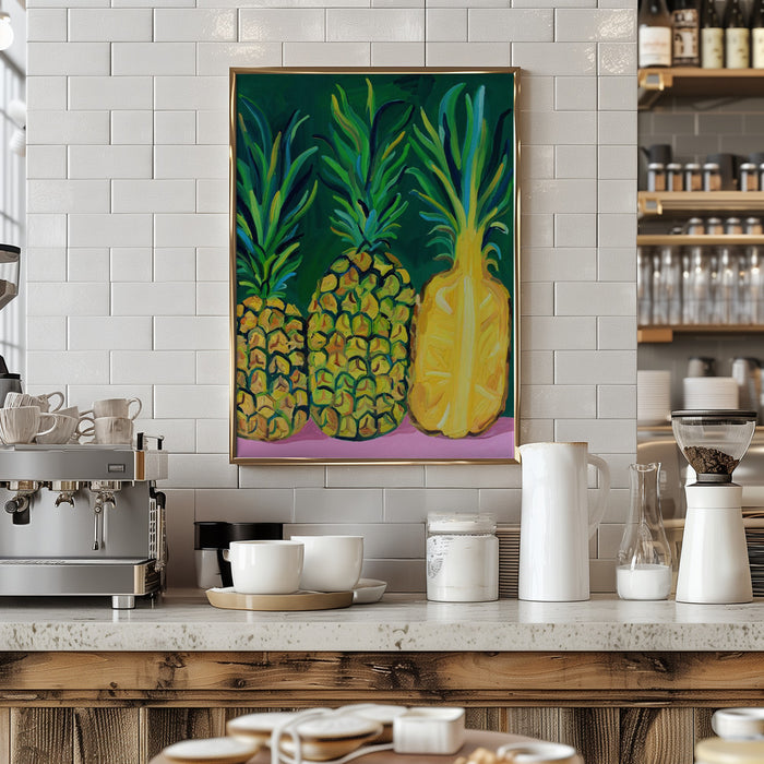 Pineapples Framed Art Wall Decor