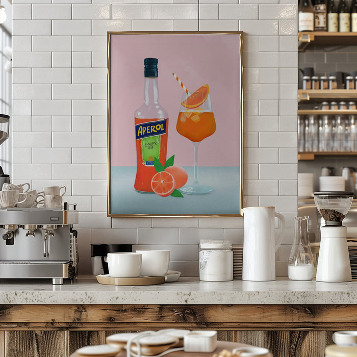 Aperol Spritz Framed Art Wall Decor