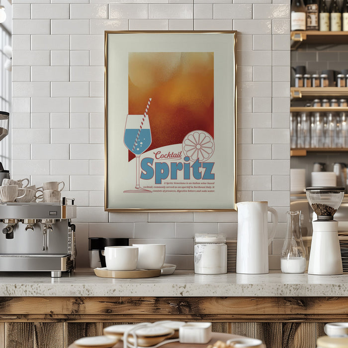 Aperol Spritz print Framed Art Wall Decor