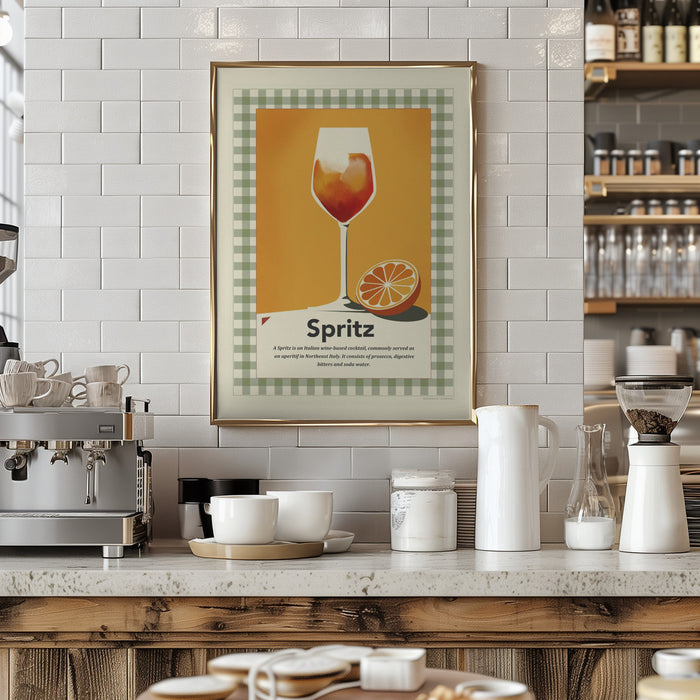 Spritz retro print Framed Art Wall Decor