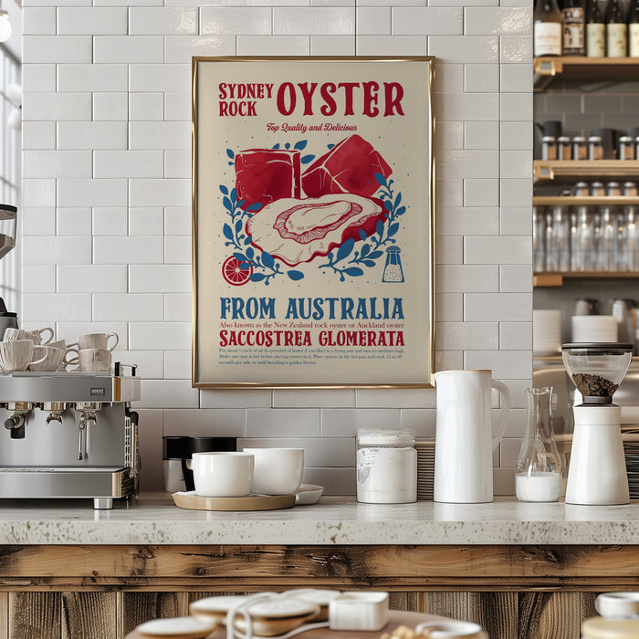 Oyster kitchen decor Framed Art Modern Wall Decor