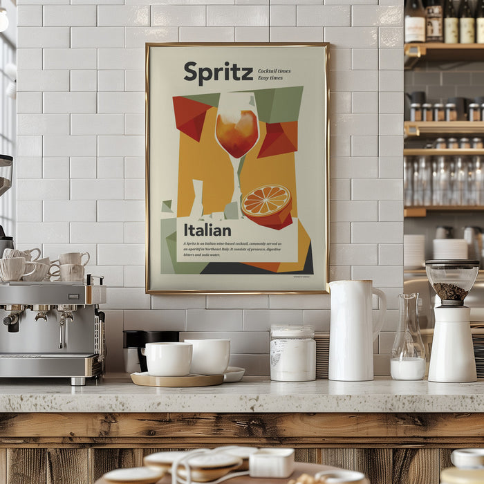 Aperol spritz print Framed Art Modern Wall Decor