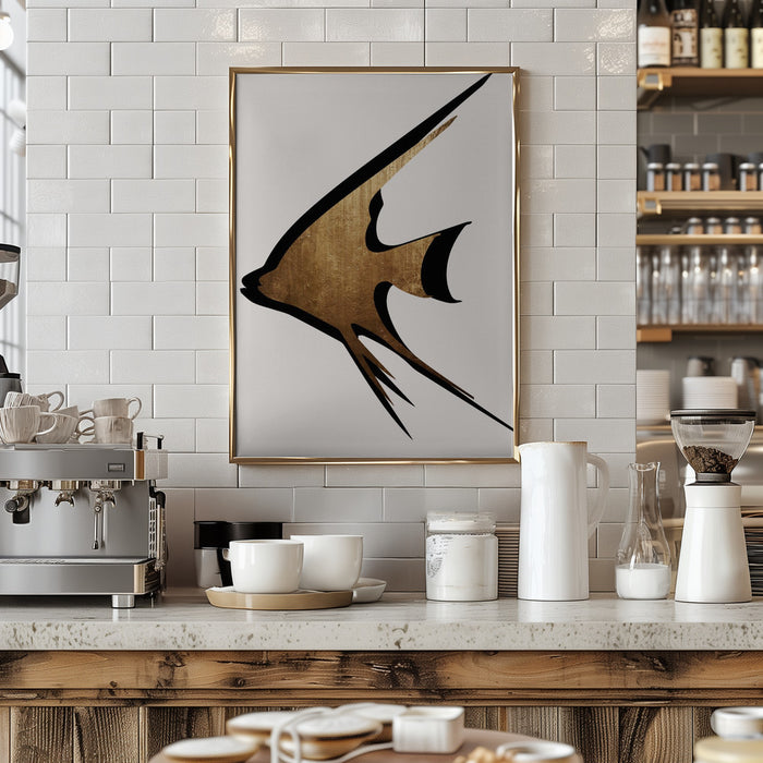 Gold Fish Framed Art Wall Decor