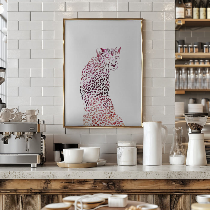 Pink Cheetah Framed Art Wall Decor