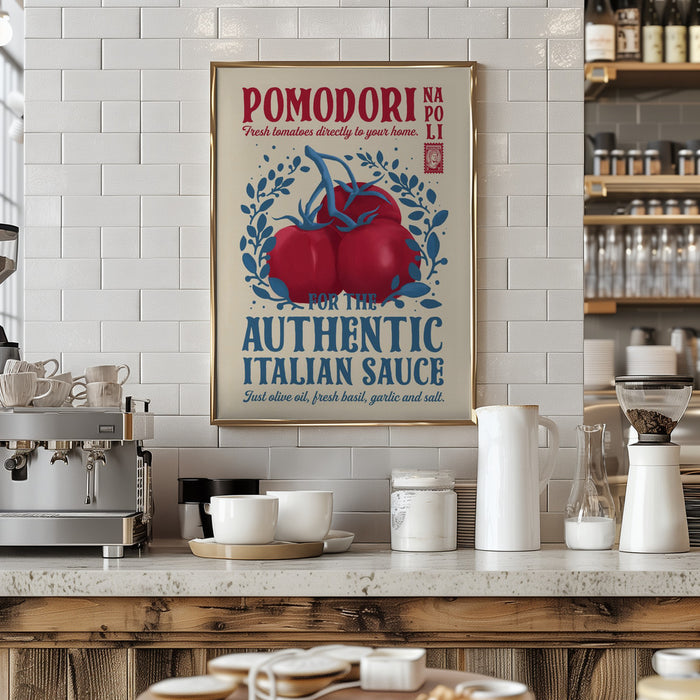 Pomodori Kitchen print Framed Art Modern Wall Decor