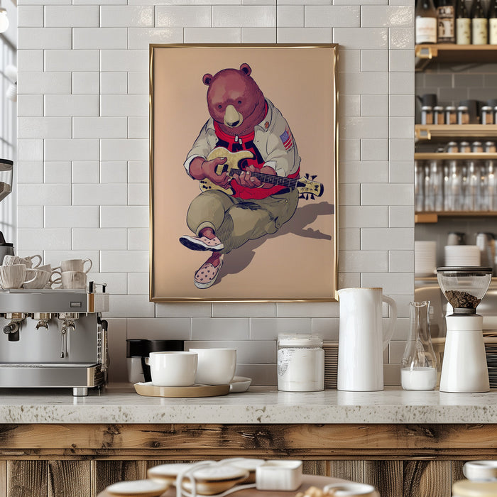 Technical Bear Framed Art Wall Decor