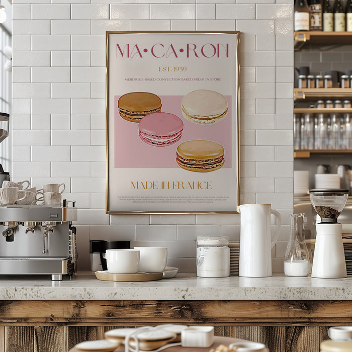 Macaron Print Framed Art Wall Decor