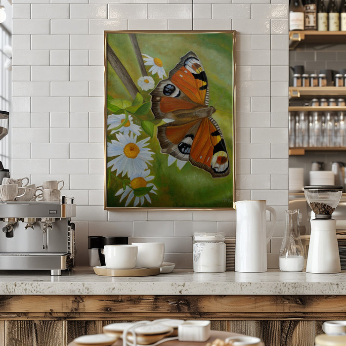 Peacock Butterfly Framed Art Wall Decor