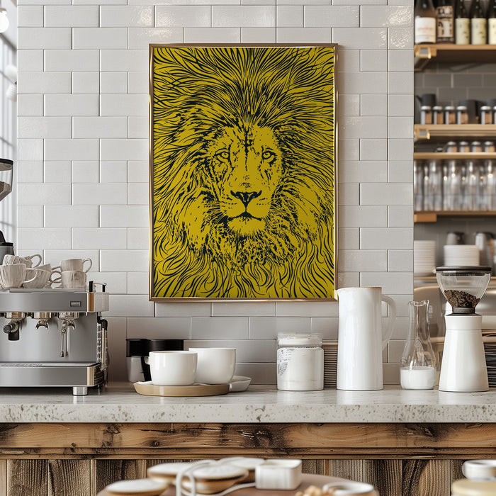 Lion Portrait – King of the Beasts Framed Art Wall Decor