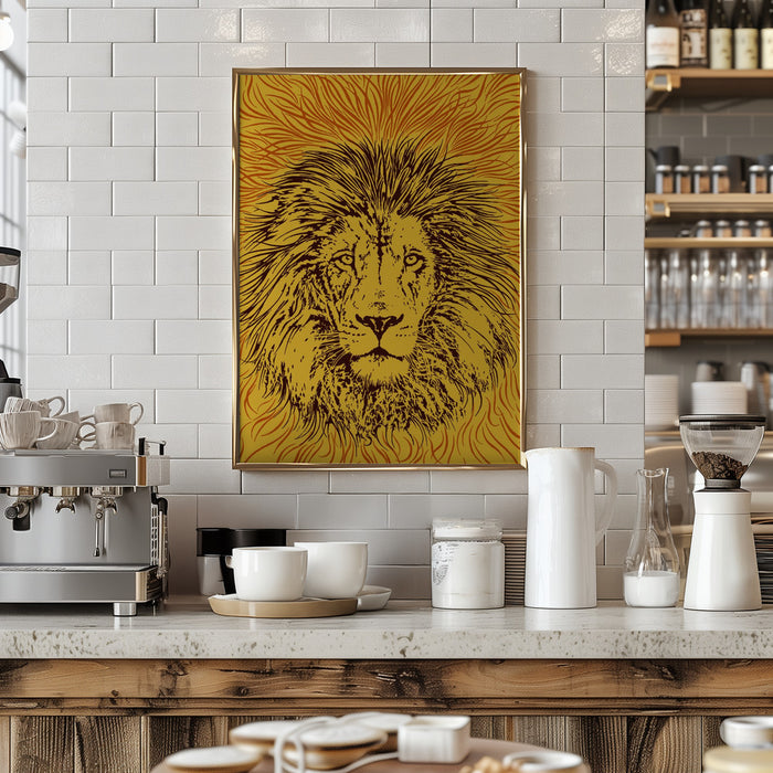 Lion Portrait – King of the Beasts Framed Art Wall Decor