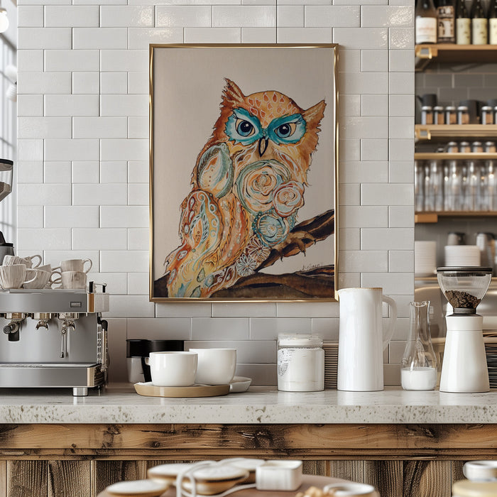 Wise Owl Framed Art Wall Decor