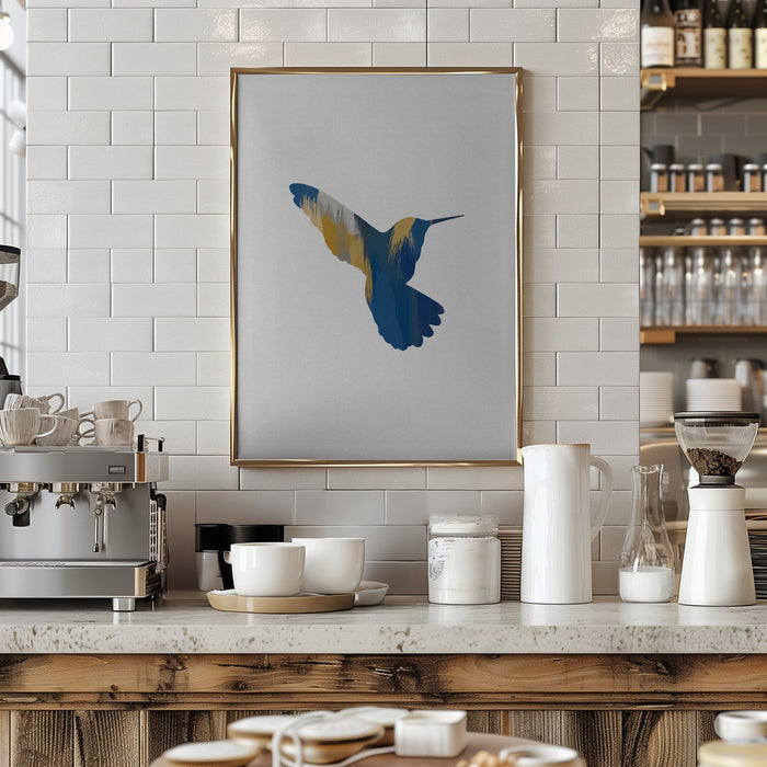 Blue & Yellow Hummingbird Ii Framed Art Wall Decor