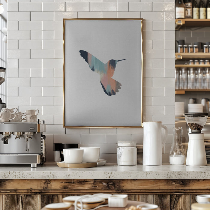 Pastel Hummingbird Ii Framed Art Wall Decor