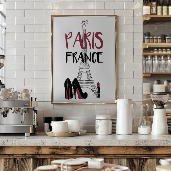 France Framed Art Modern Wall Decor