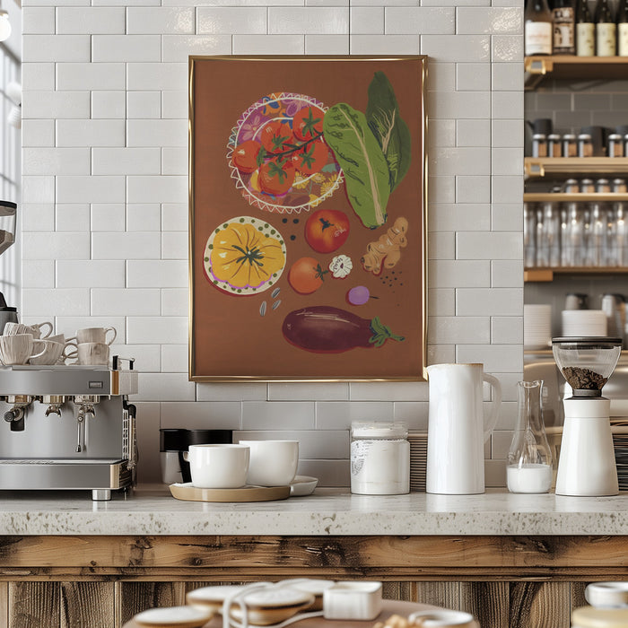 Veggies Framed Art Wall Decor