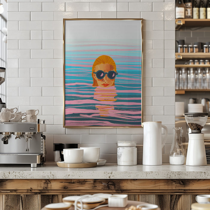 Ocean swim Framed Art Wall Decor