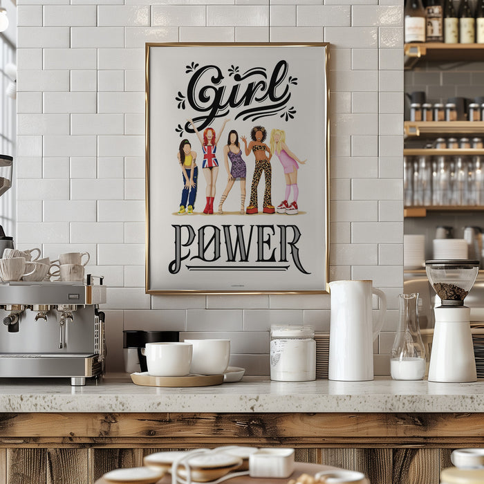 Girl Power Framed Art Wall Decor