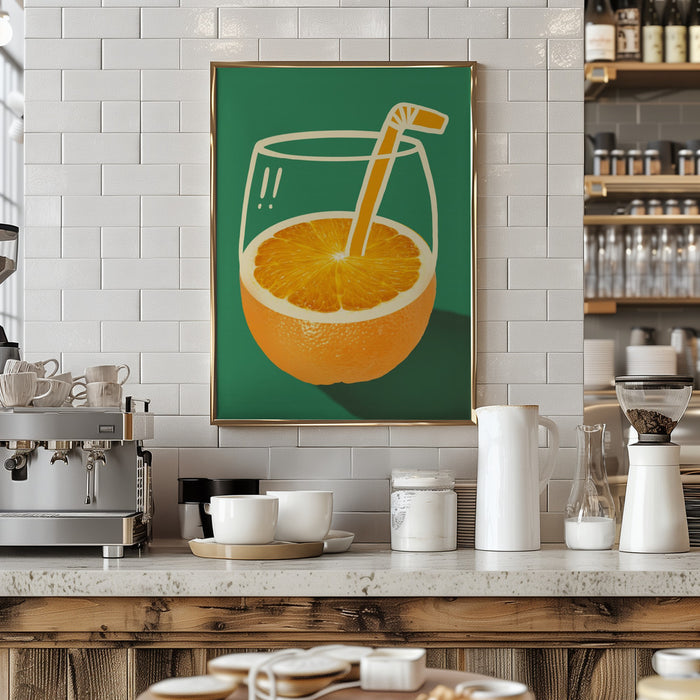 Orange juice Framed Art Wall Decor