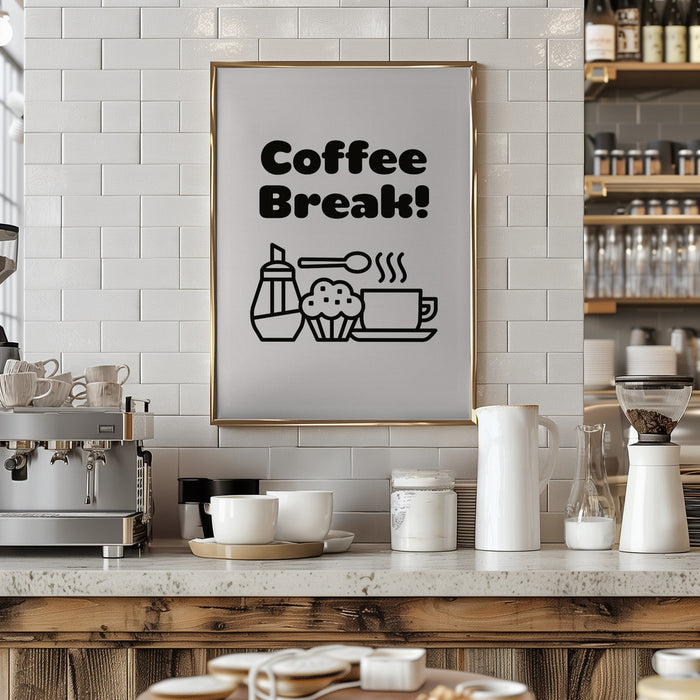 Coffee Break Framed Art Modern Wall Decor