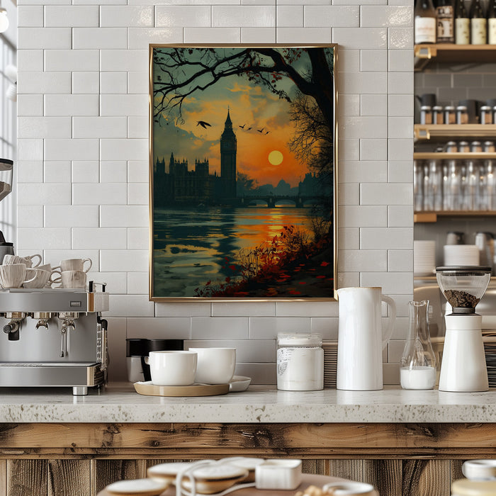 View from the Thames Framed Art Modern Wall Decor