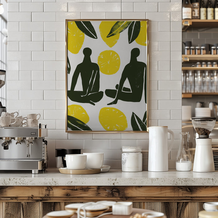 Lemon Day Framed Art Modern Wall Decor