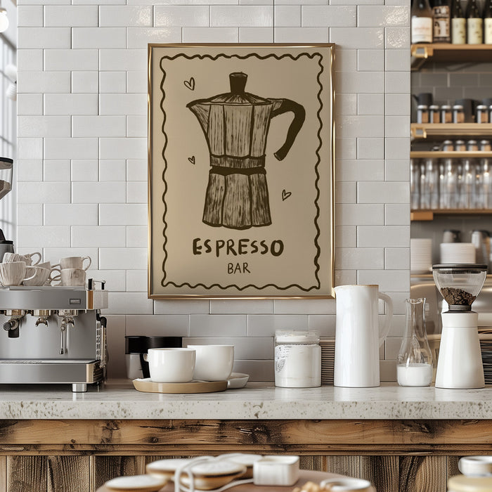 Espresso Framed Art Modern Wall Decor