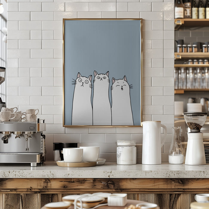 The Cats Framed Art Modern Wall Decor