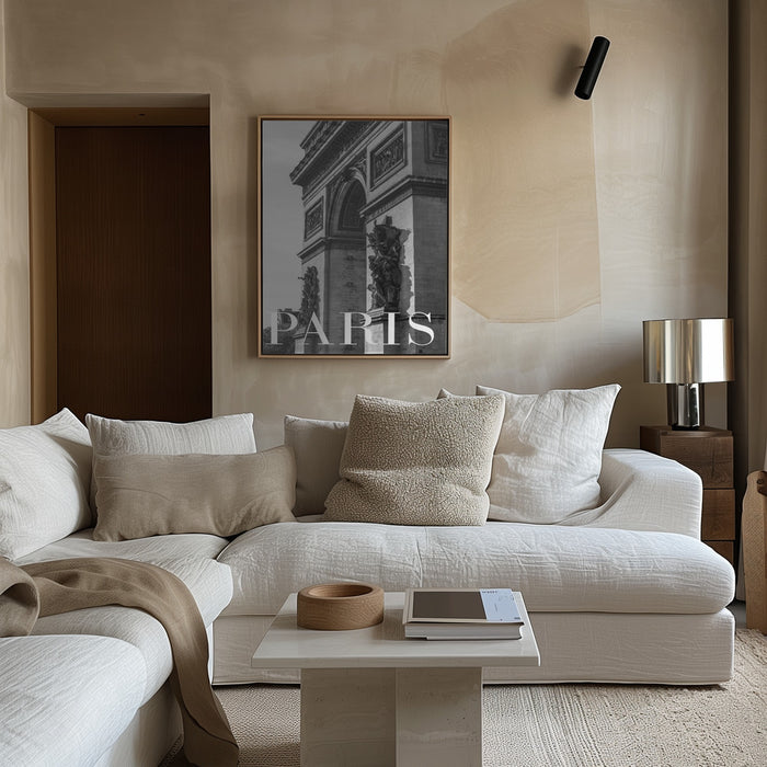 Paris Text 6 Framed Art Modern Wall Decor