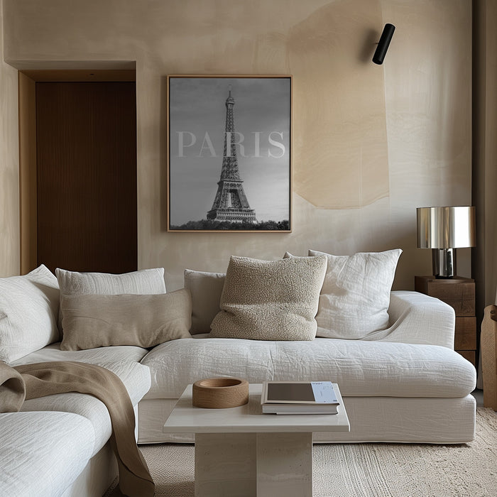 Paris Text 2 Framed Art Modern Wall Decor