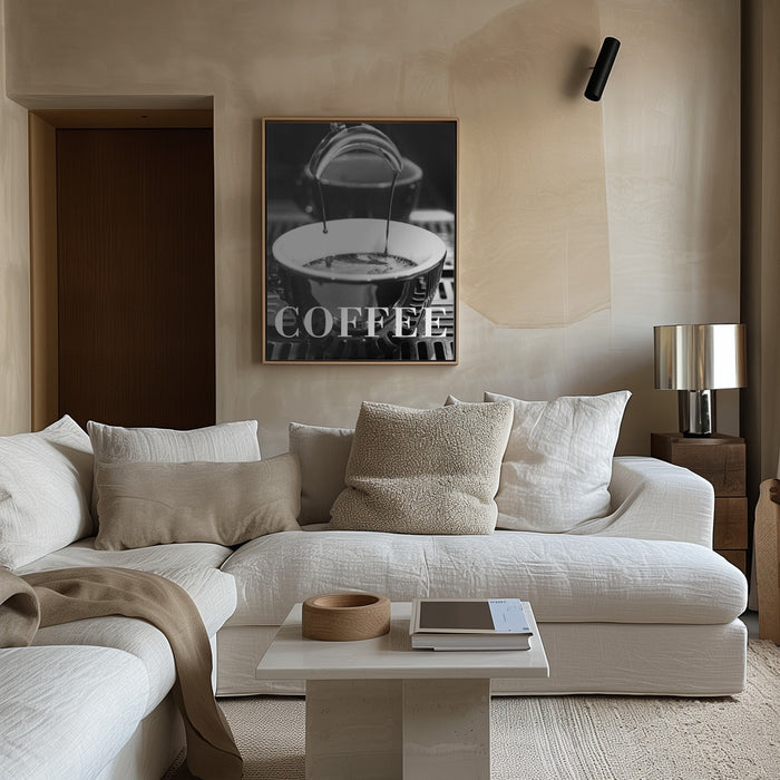 Coffee Text 2 Framed Art Modern Wall Decor