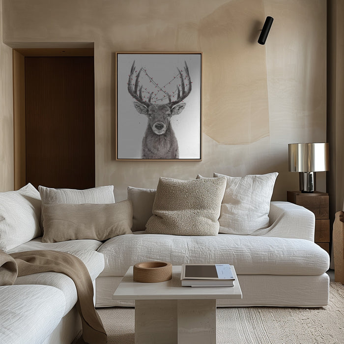 Xmas deer Framed Art Modern Wall Decor