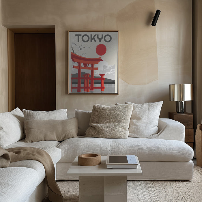 Kyoto Sun Framed Art Modern Wall Decor