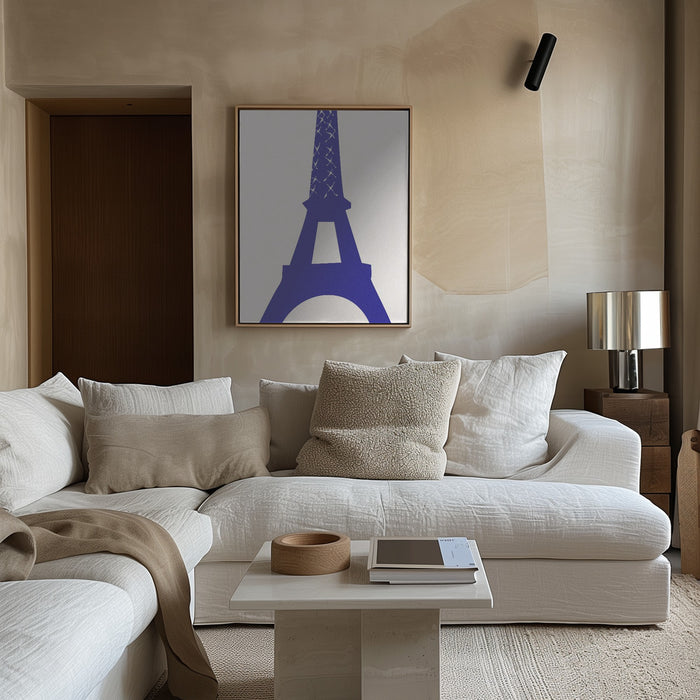 Eiffel Bleu Framed Art Wall Decor