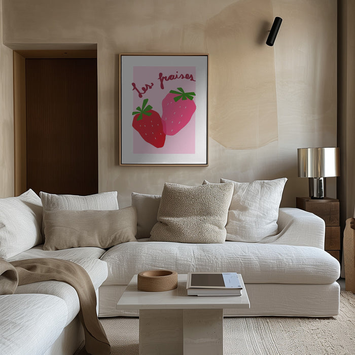 Les Fraises Framed Art Modern Wall Decor