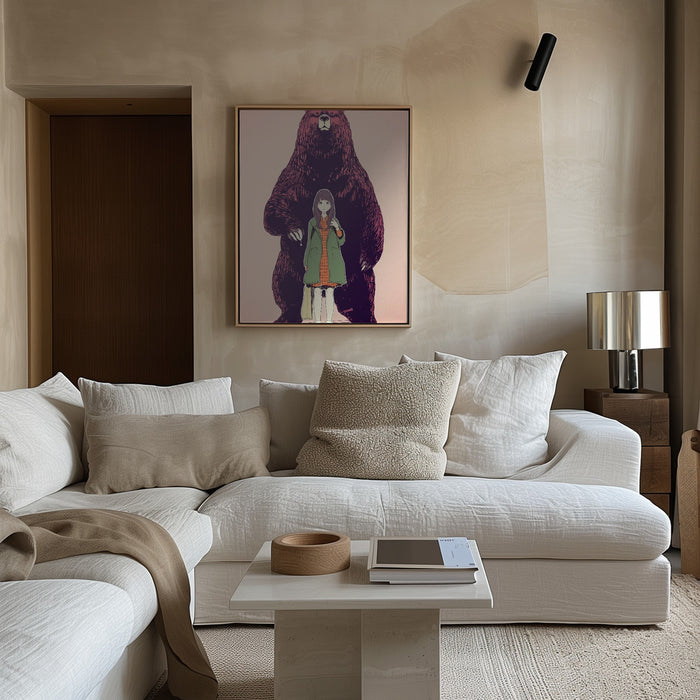 A bear in the forest Framed Art Modern Wall Decor