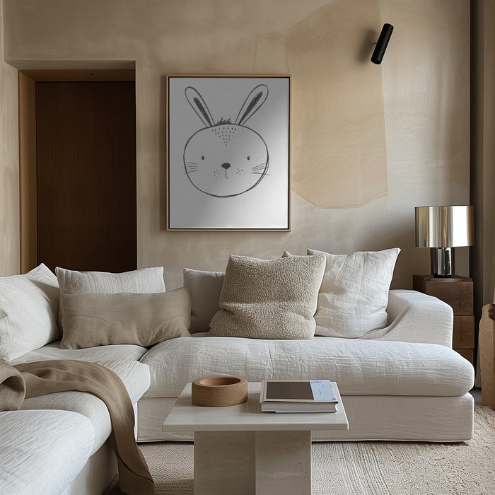 Bunny Framed Art Modern Wall Decor