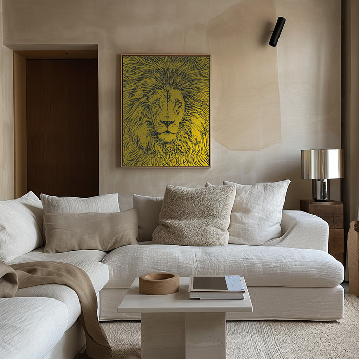 Lion Portrait – King of the Beasts Framed Art Wall Decor