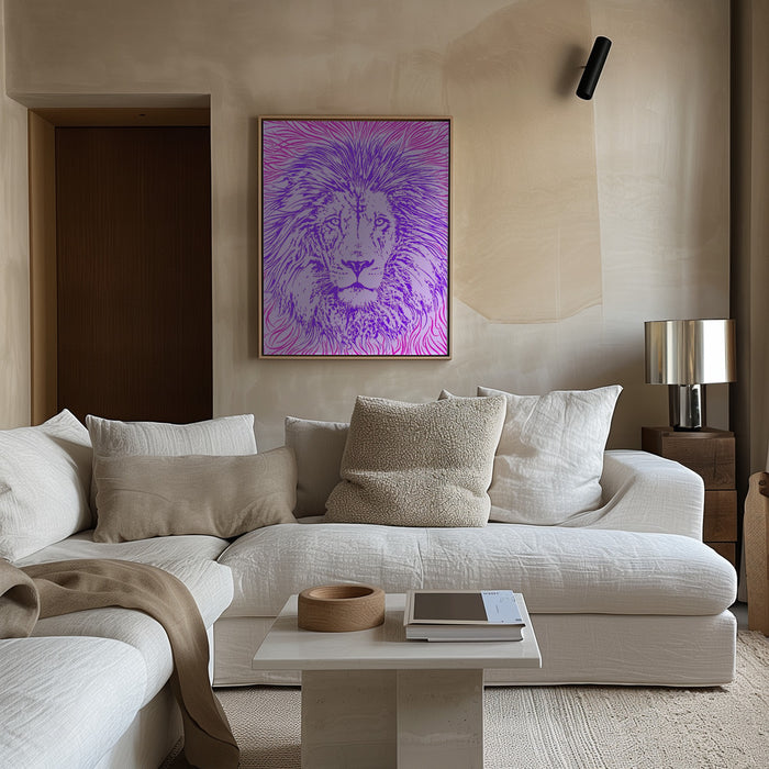 Lion Portrait – King of the Beasts Framed Art Wall Decor