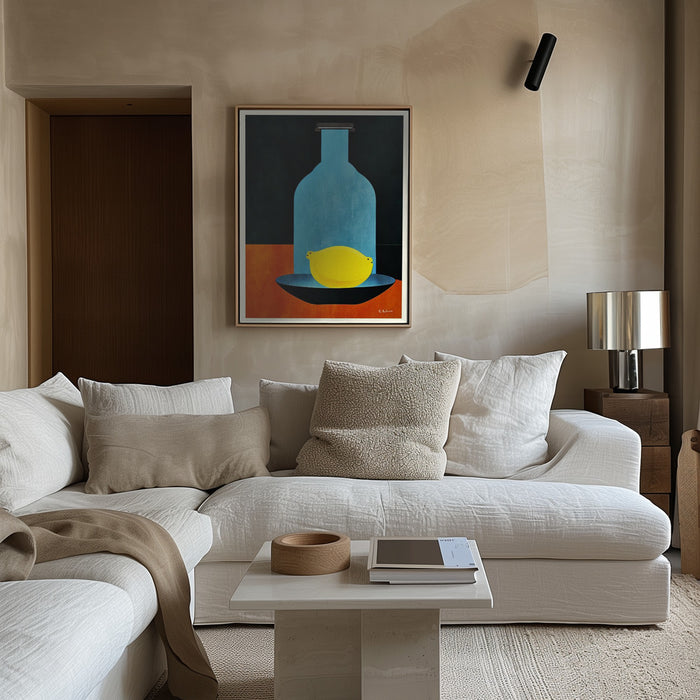 Bottle With (lonesome) Lemon : Skinny Bitch Framed Art Modern Wall Decor