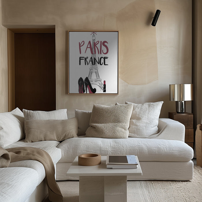 France Framed Art Modern Wall Decor