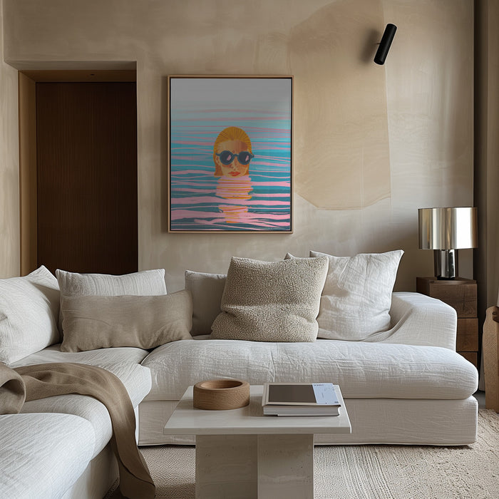 Ocean swim Framed Art Wall Decor