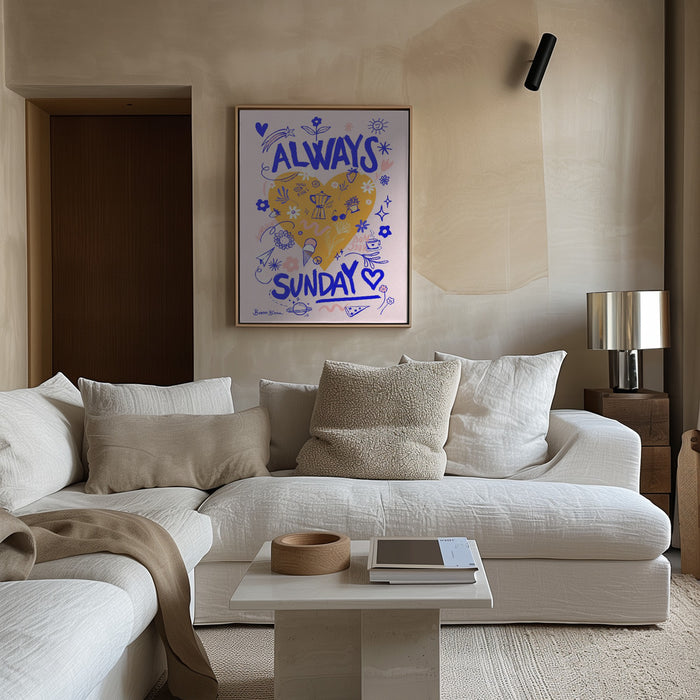 Always Sunday Framed Art Modern Wall Decor