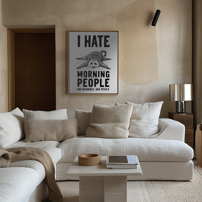 I Hate Morning People Framed Art Wall Decor