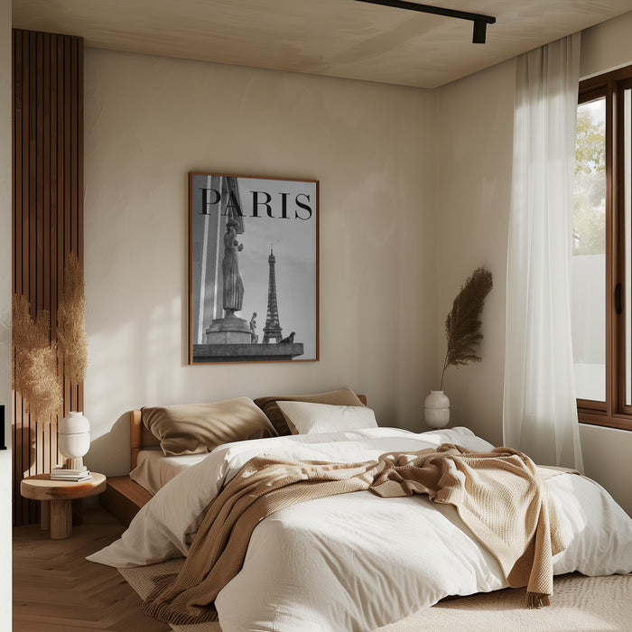 Paris Text 5 Framed Art Modern Wall Decor