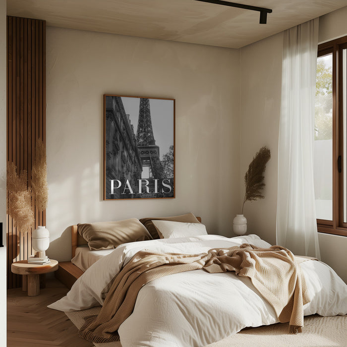 Paris Text 1 Framed Art Modern Wall Decor